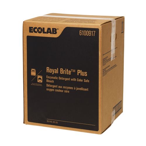 Ecolab® Royal Brite Plus Enzymatic Detergent with Color Safe Bleach, 45lb, #6100917